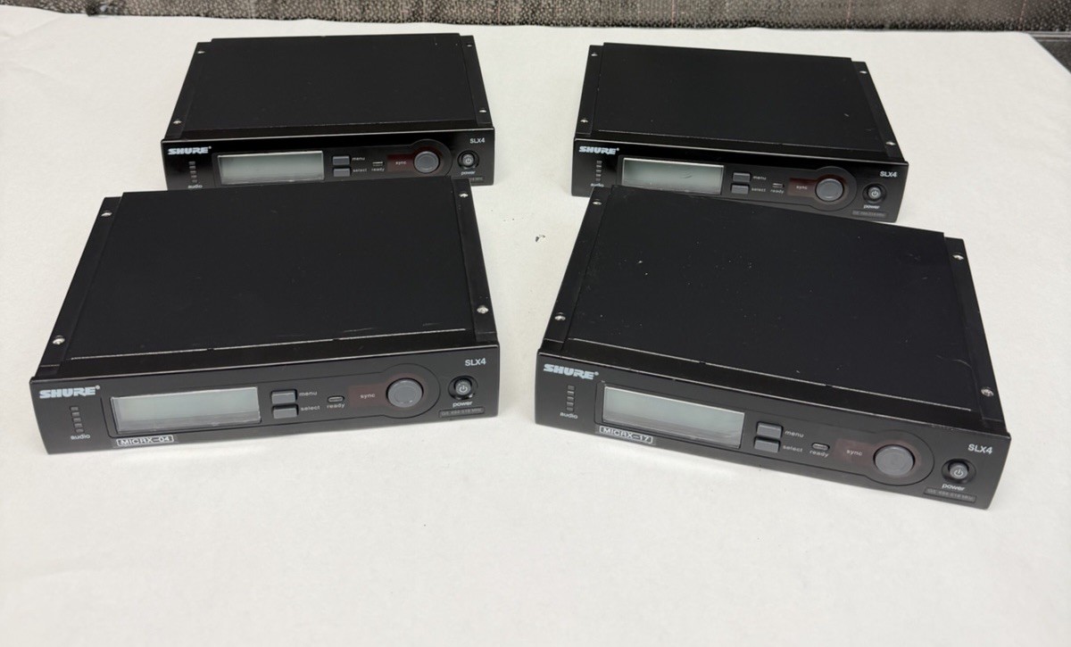 *Lot of 4* Shure SLX4L-G5 Wireless Receiver - 494-518 MHz No Antenna Or Adapter
