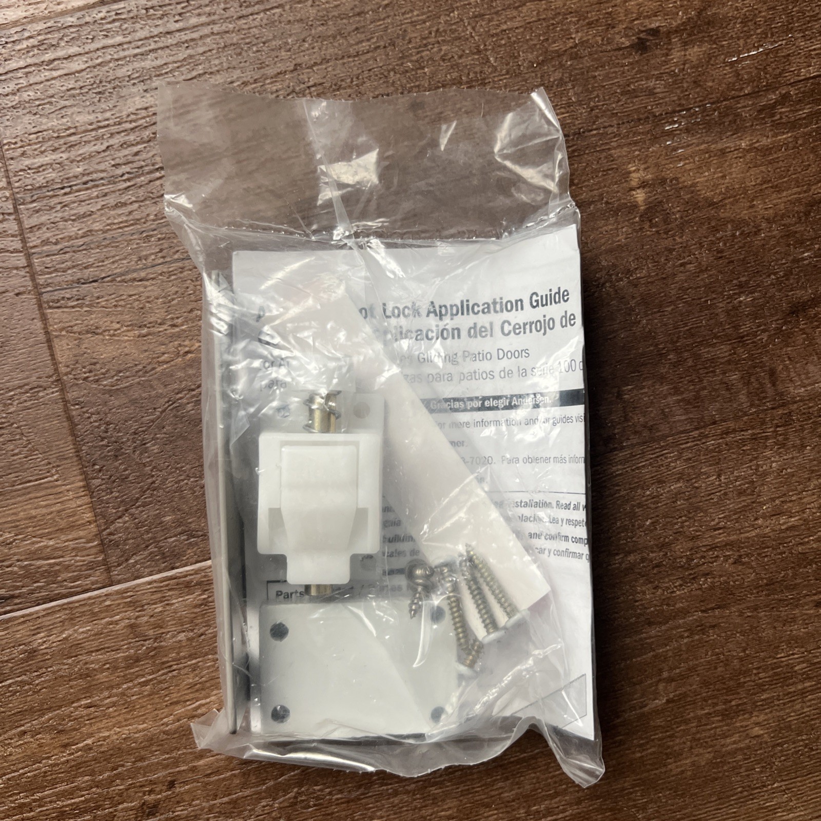 NEW Andersen 100 Series 9130508 Gliding Patio Door Auxiliary LOCK Foot White NIB
