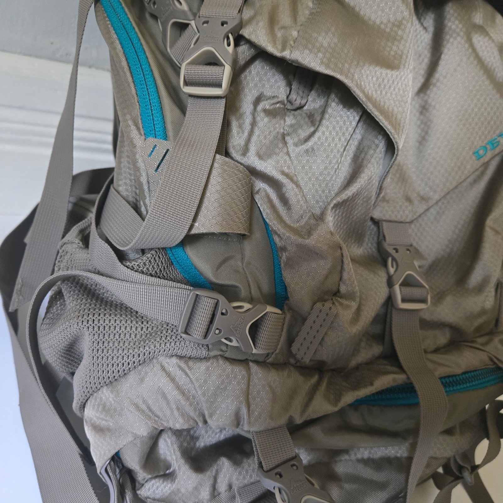 Gregory Deva 60 Womens Backpacking Hiking Backpack Gray Teal WXS HikeThru Pack