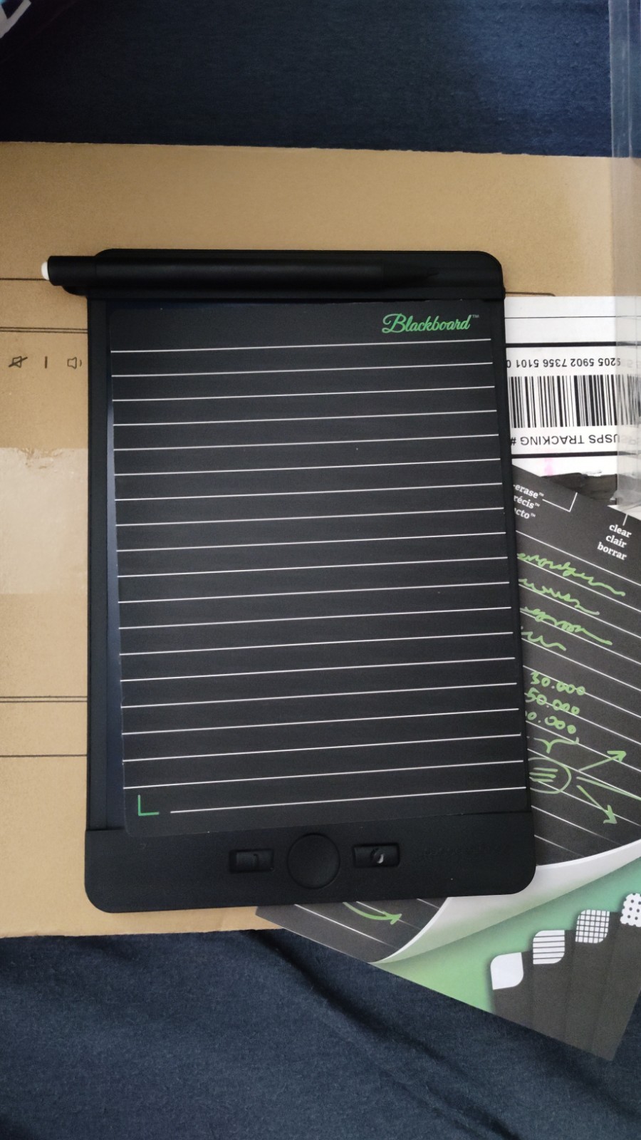 Blackboard LCD Writing Tablet E-Writer Memo Pad w/ Stylus Pen, Black
