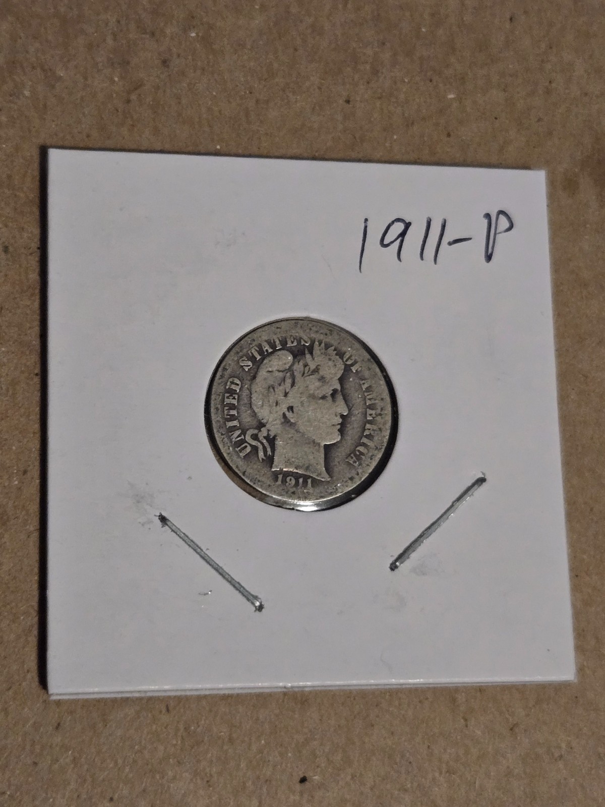 1911-P Barber Dime Circulated