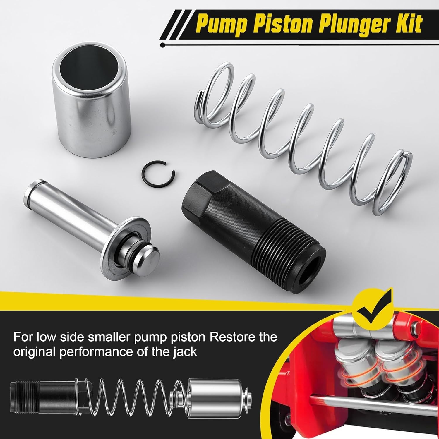 Floor Jack Replacement Part,Low Side Bigger & Smaller Pump Piston Plunger + 1...