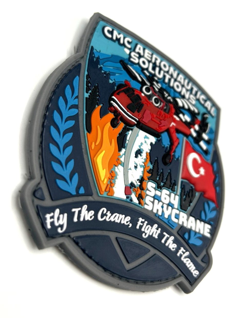 SKORKSY S-64 SKYCRANE- FIREFIGHTER - HIGH QUALITY PVC PATCH