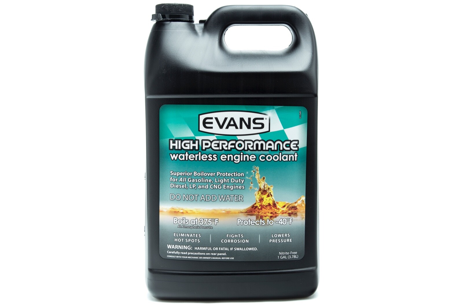 Evans High Performance Waterless Coolant EC53001 with Warning Sticker