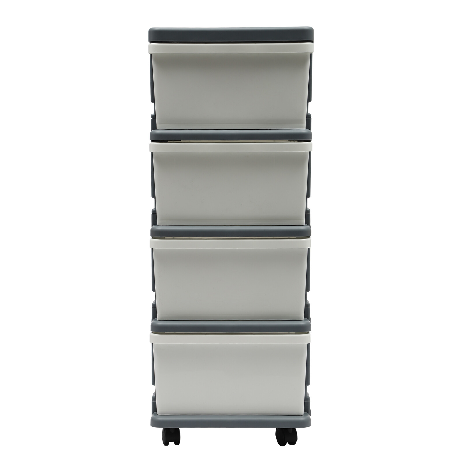 4-Tier File Drawer Storage Box Document Organizer Floor-Mount File Organizer Box