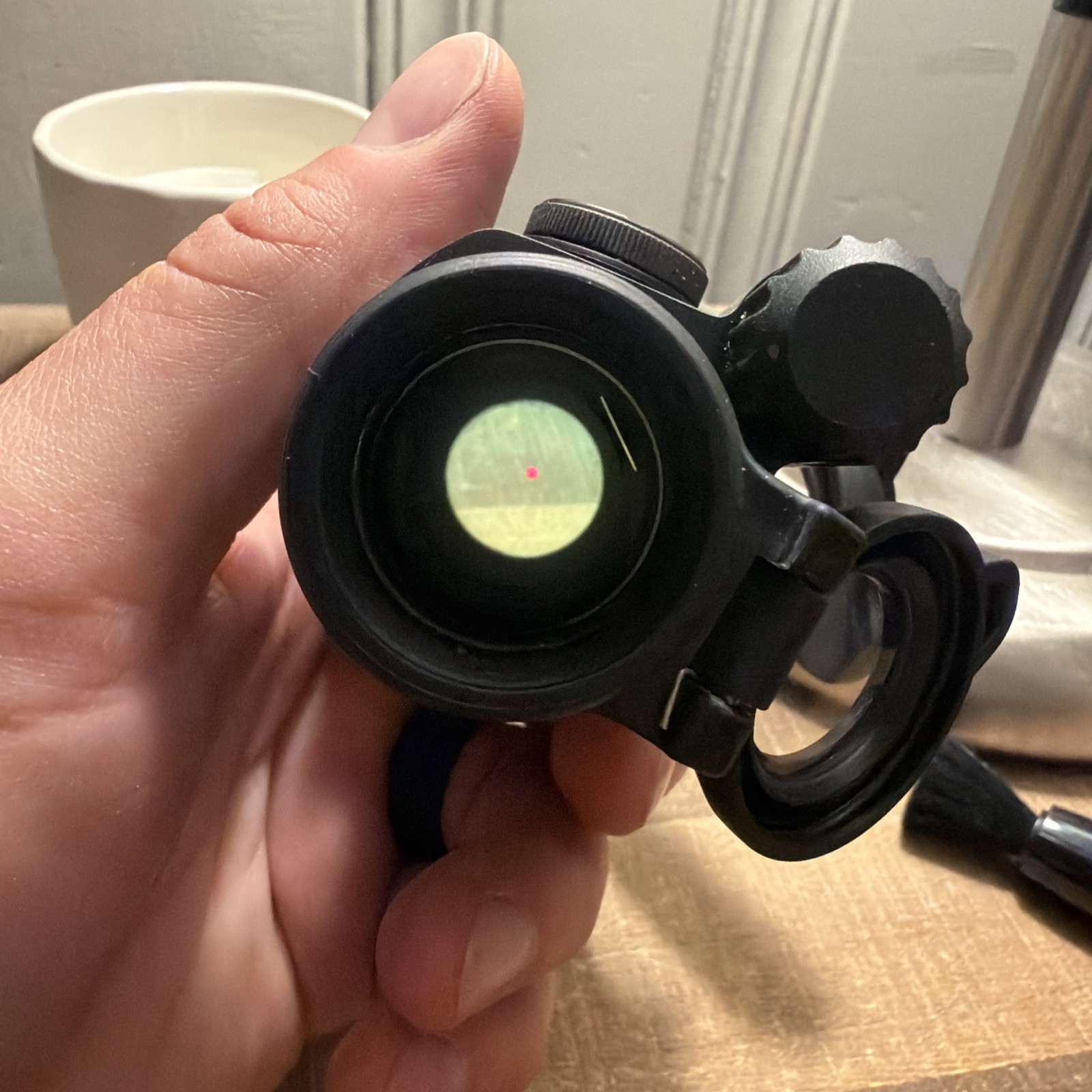 Aimpoint PRO Red Dot Reflex Sight Low Mount 2 MOA Flip Covers Extra Battery