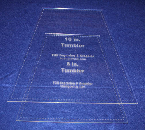 Quilt Templates-2 Piece Tumbler Set 8" & 10" w/Seam Allowance - 1/8" clear