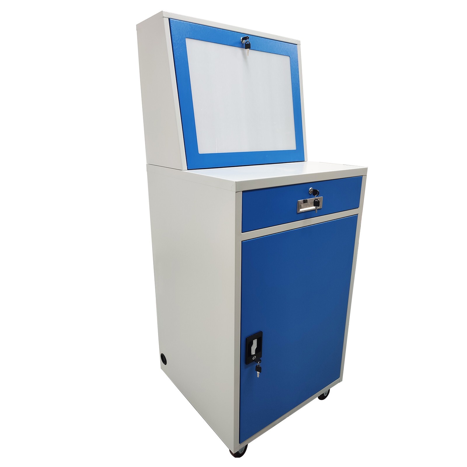 Mobile Security LCD Computer Cabinet Computer Dustproof Anti-theft Cabinet Tools