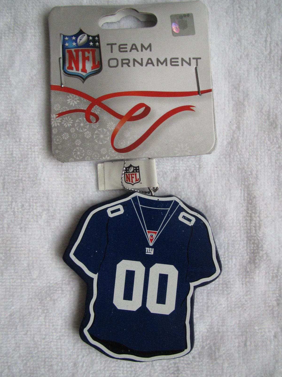 RARE NY NEW YORK GIANTS FOOTBALL JERSEY ORNAMENT CHRISTMAS TREE MAN CAVE GIFT