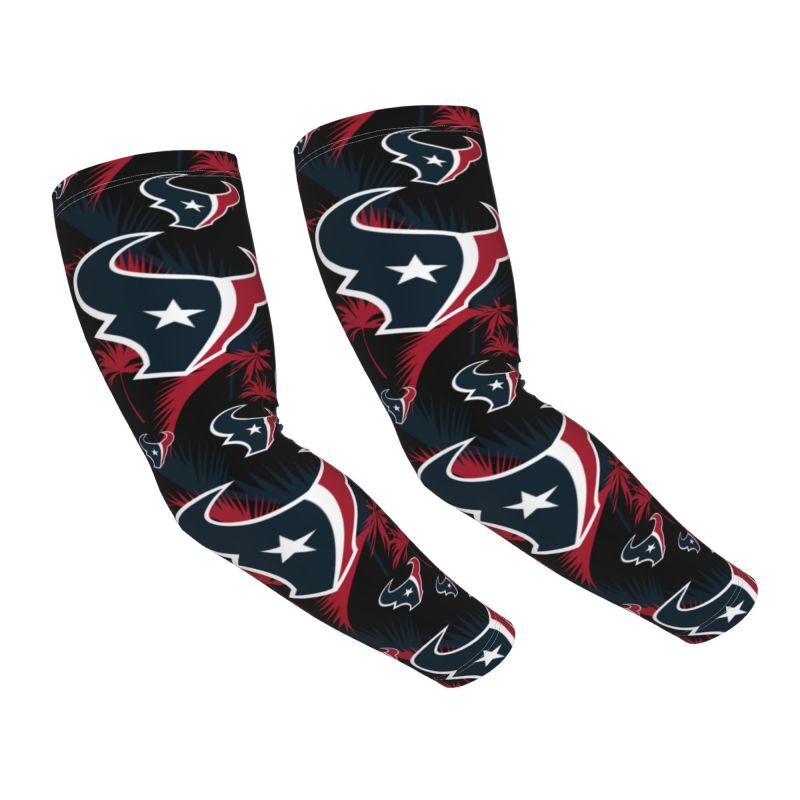 2Pairs Houston Texans Arm Cover Travel Sun Protection Cooling Sleeves Unisex
