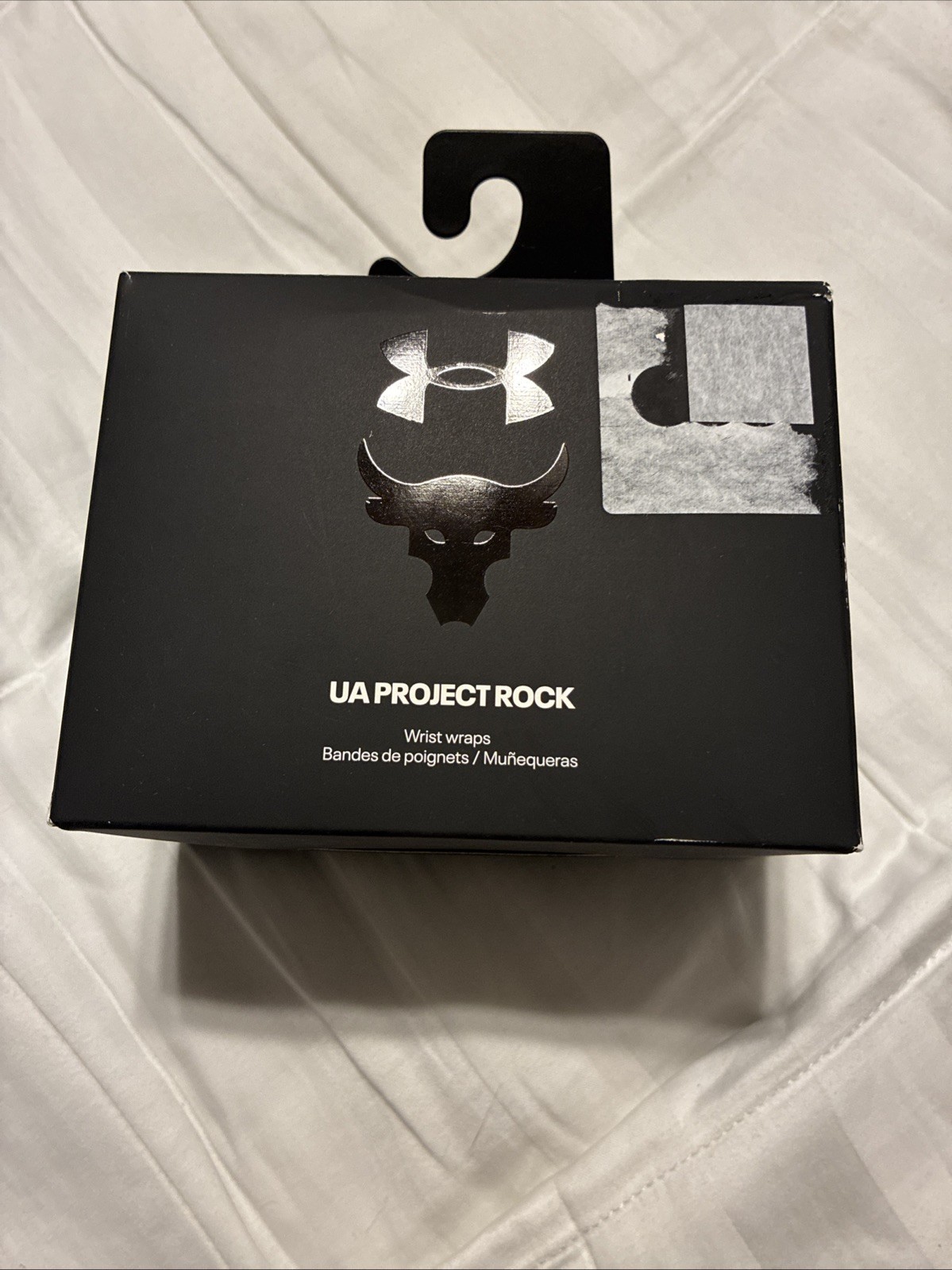 Under Armour Project Rock Wrist Wraps Black/Steel One Size Fits All 1356684