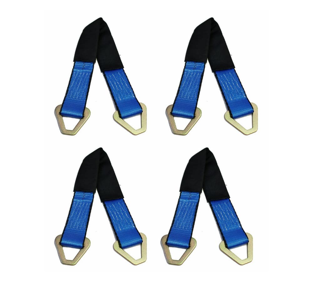 (4 Pack) 24" HD Axle Straps Car Hauler Tow Truck Wrecker Wheel Tie Down Strap