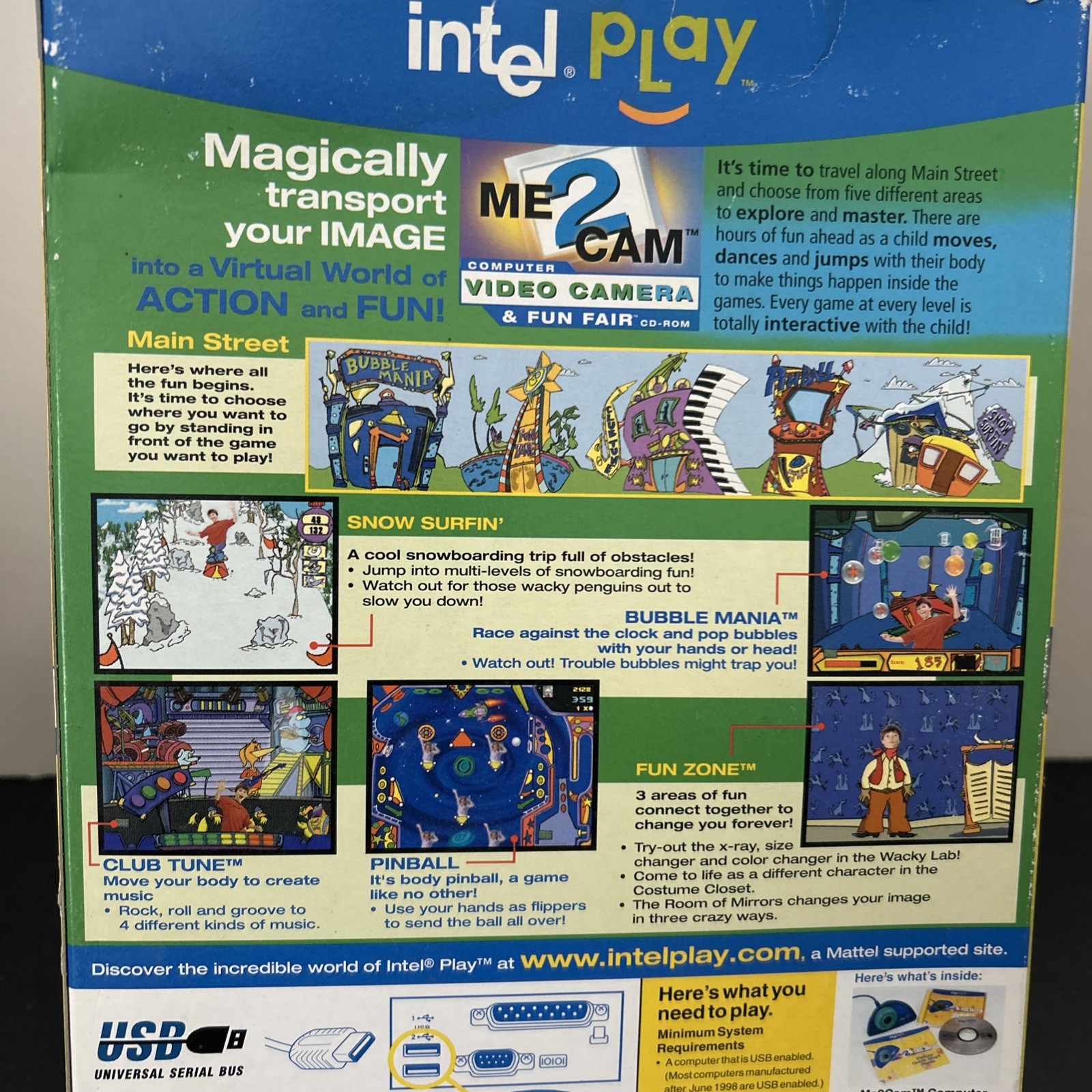 Intel Play Me2Cam Virtual Game System – PC Interactive Camera Game | Open Box