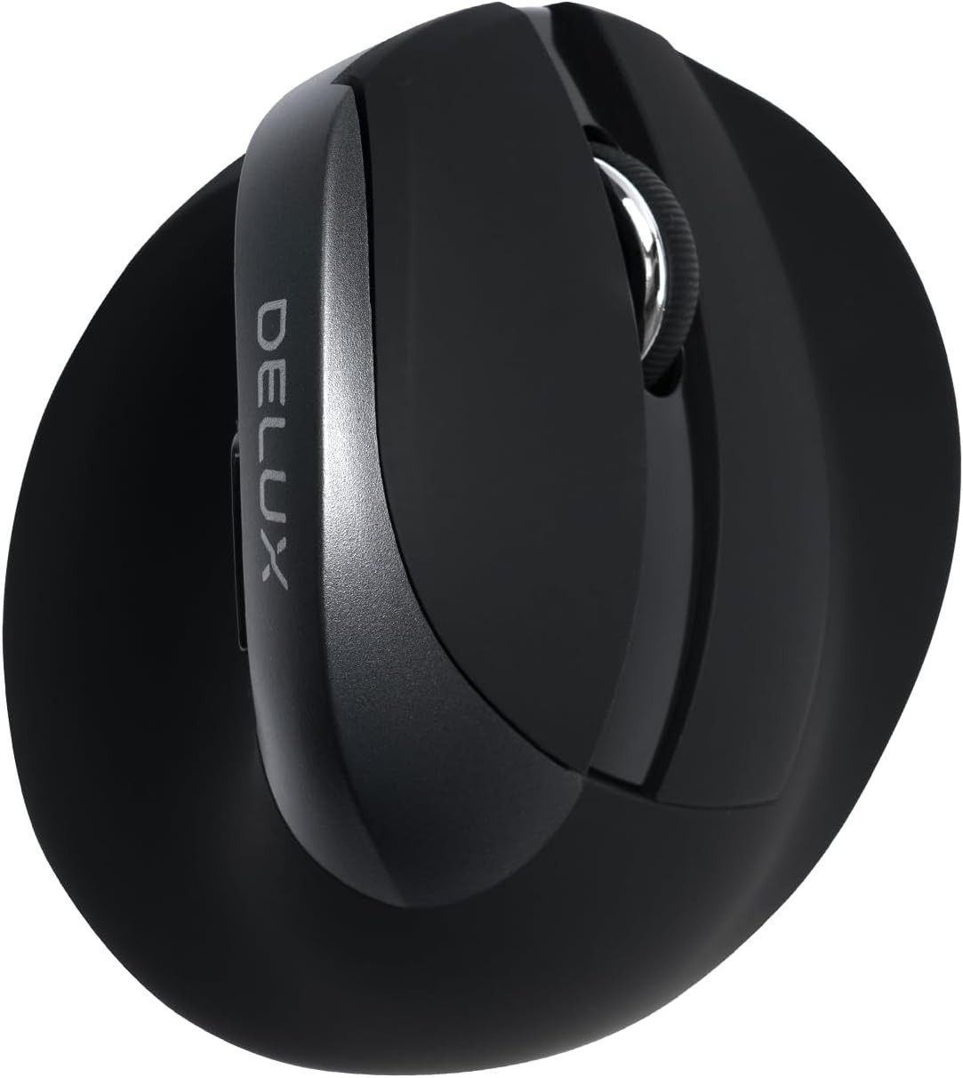 Iron Gray Wireless Vertical Mouse Silent Ergonomic with BT 5.2 USB Receiver