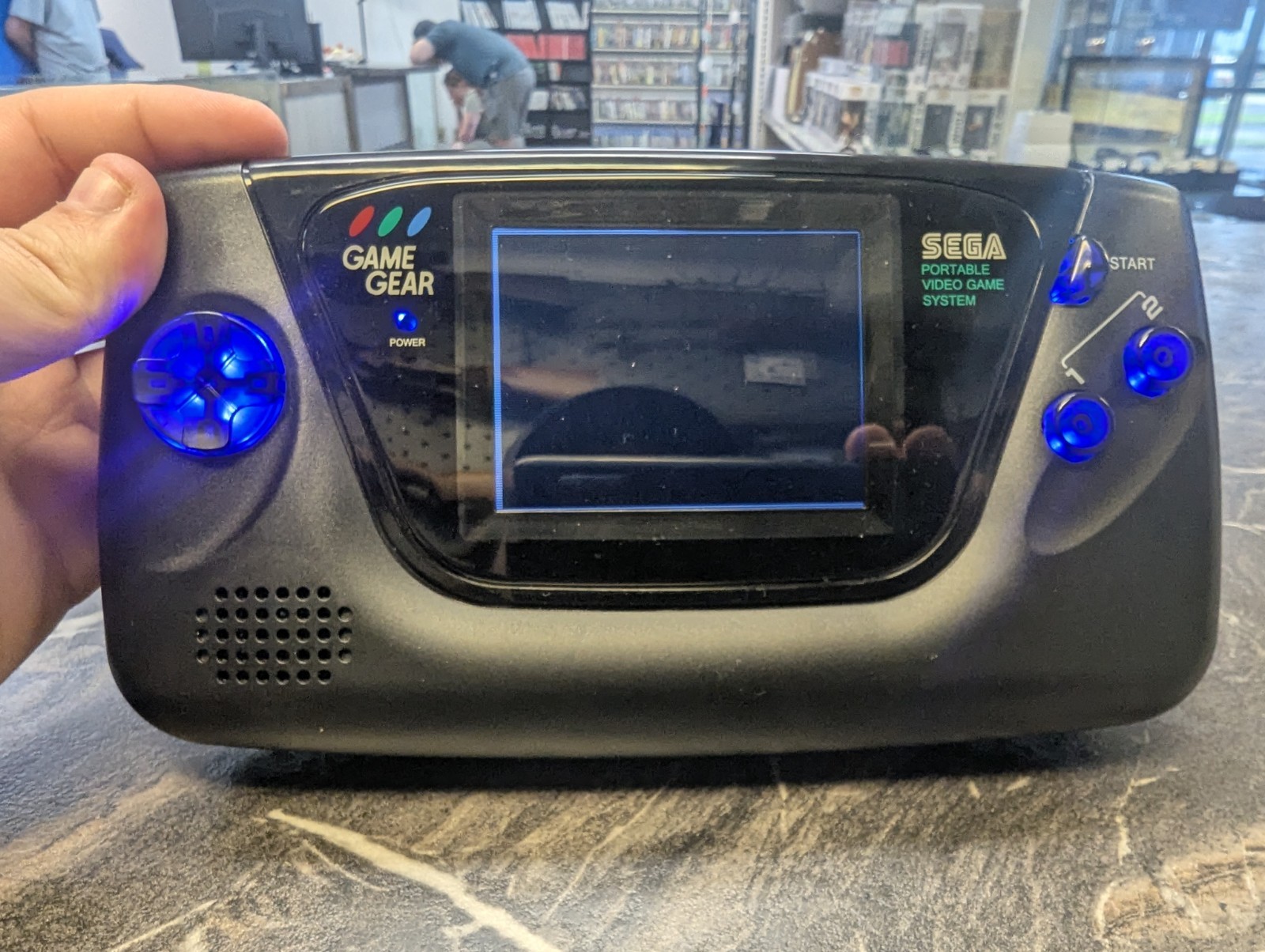SEGA Game Gear Portable Handheld Console Black Backlit Display