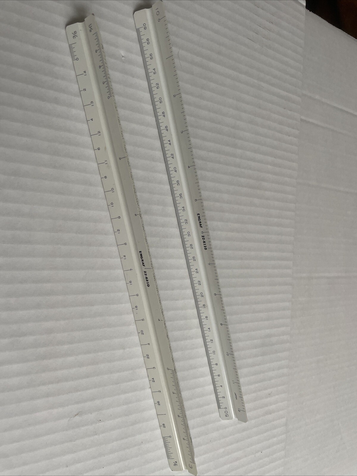 H 2 Pack Architectural Scale Ruler, 12" Triangular Architect Scale Engraf
