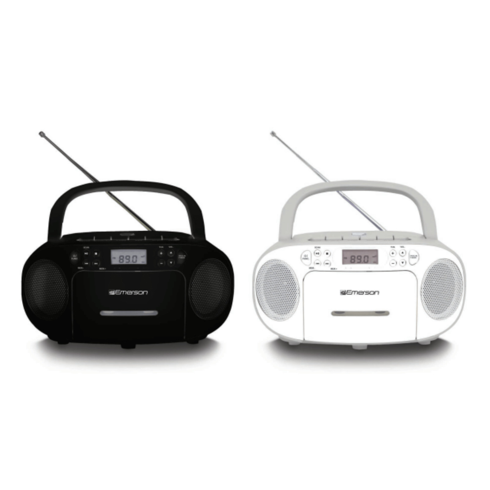 Emerson Portable CD/Cassette Boombox to Play and Record Cassettes w AM/FM Radio