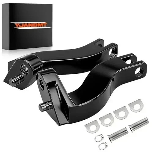 Black Rear Passenger Foot Peg Mount Bracket Kits for 1993-2025 Harley Touring