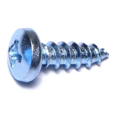 #10 x 5/8" Zinc Phillips Pan Head Sheet Metal Screws (100 pcs)