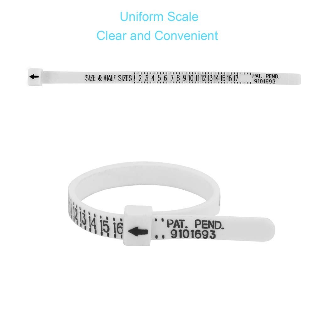Comprehensive Ring Sizer with Plastic Finger Gauge - 27 Size Options Available