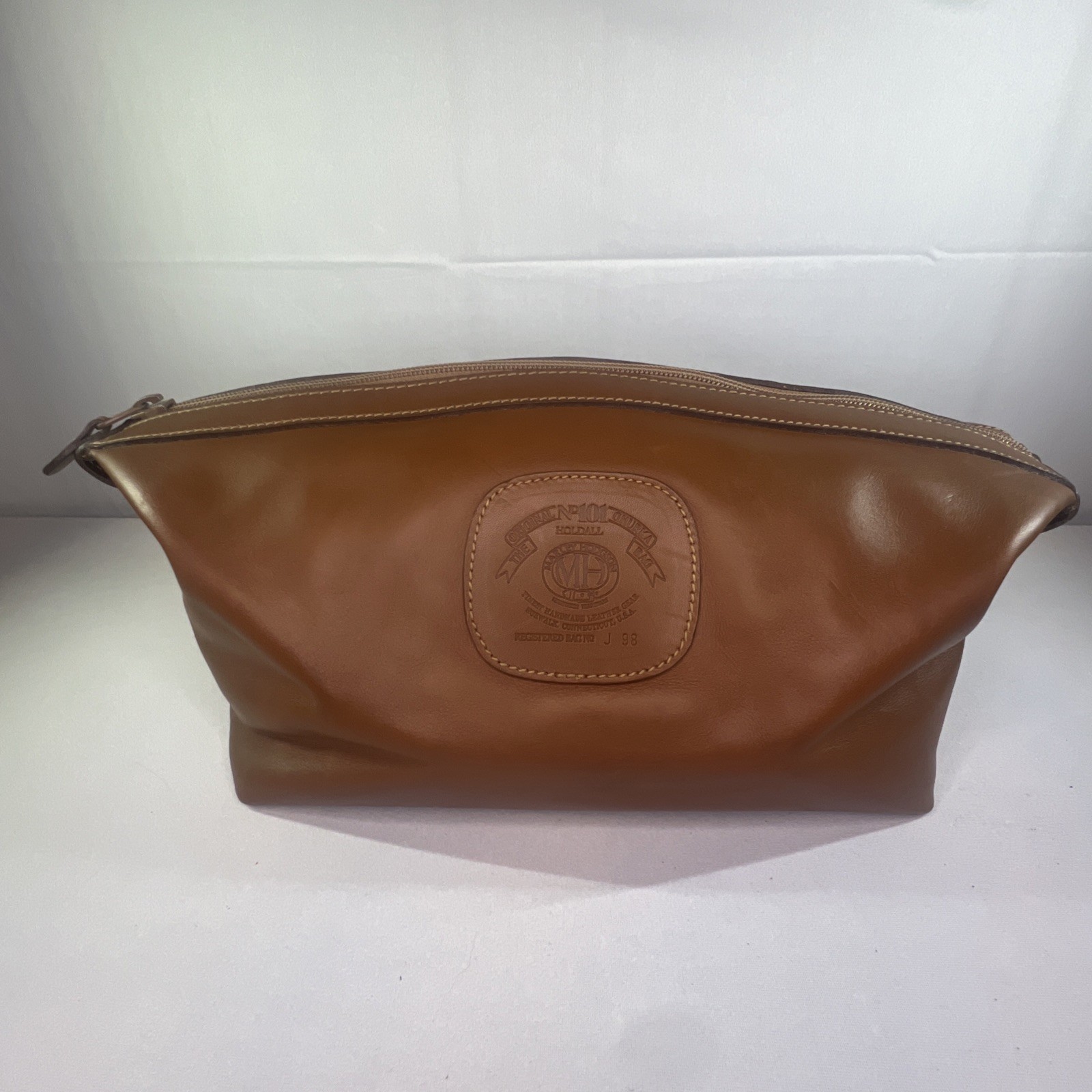 Vintage Ghurka No. 101 The Holdall Leather Toiletry Bag Marley Hodgson USA Tan