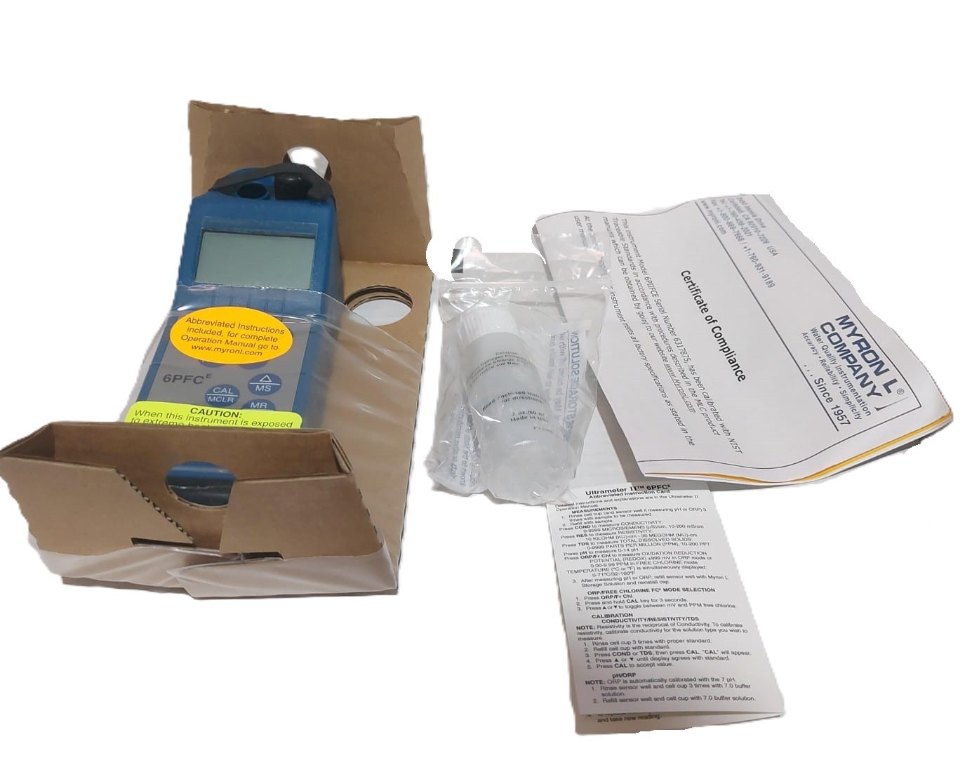 Myron L 6PIIFCE Ultrameter II Water Quality Meter w/ Chlorine Equivalent Kit
