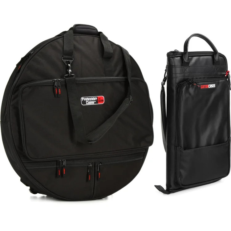 Gator 24-inch Cymbal Backpack and Deluxe Drumstick Bag Bundle