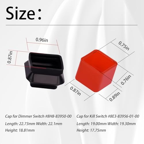 Dimmer Switch Cap & Kill Switch Cap Compatible with Yamaha Snowmobiles, Fits