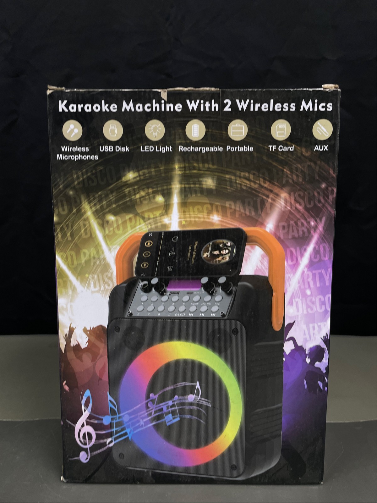 Portable Karaoke Machine for Adults, Bluetooth Speaker with 2 Wireless Microphon