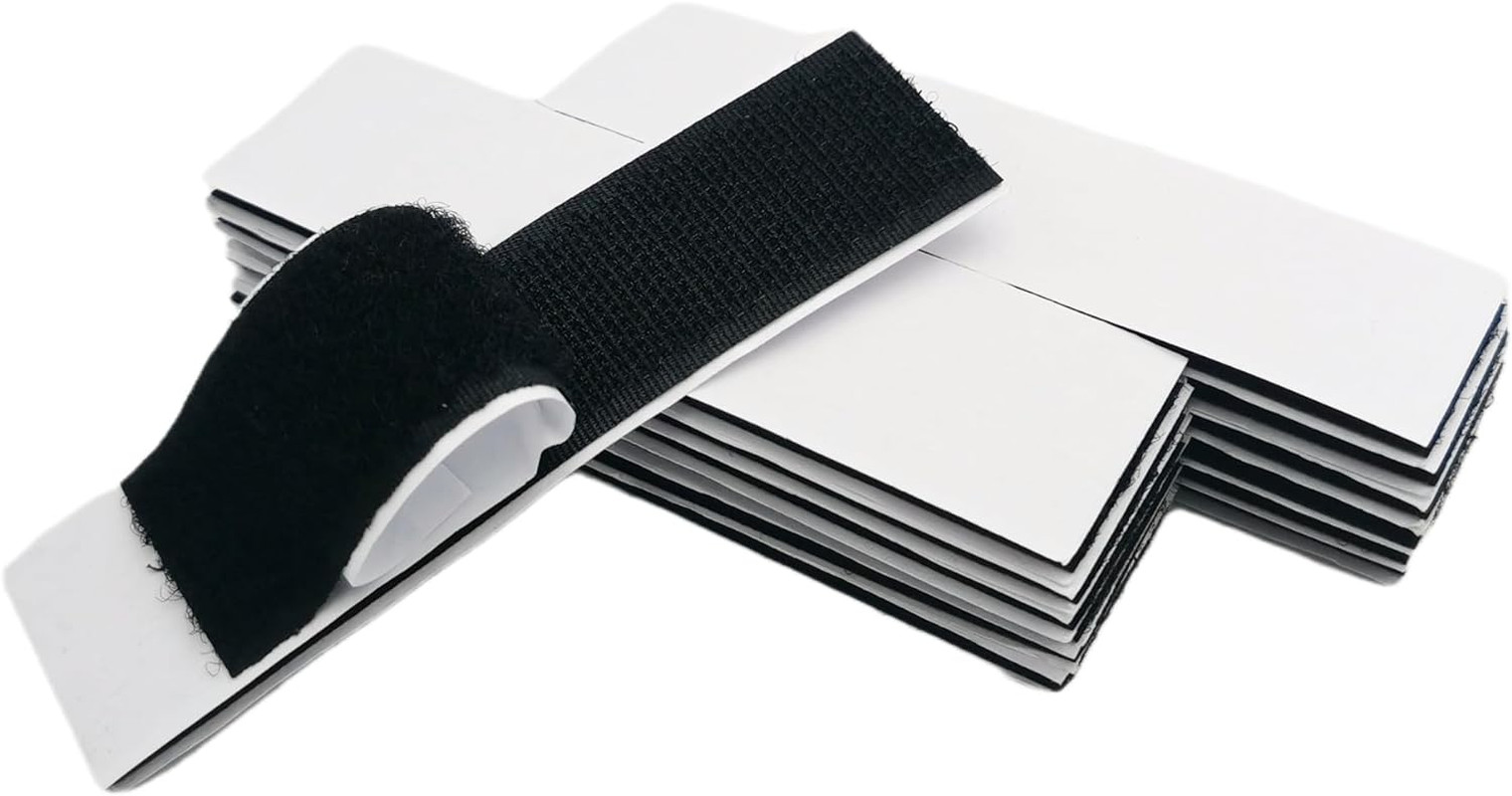16 Sets Hook and Loop Strips 1X4 Inch with Adhesive, Heavy Duty Mounting Tape