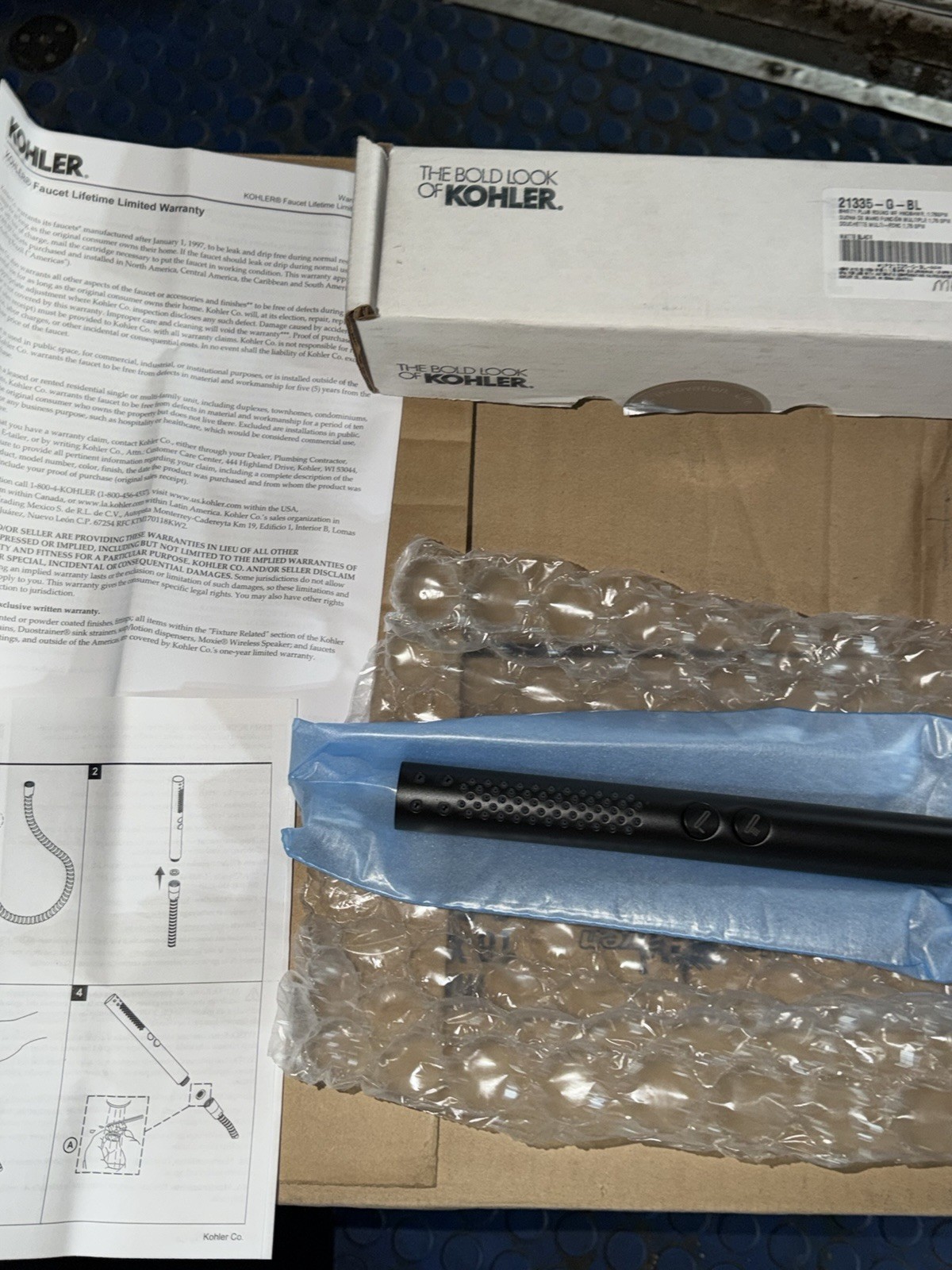 Kohler K-21335-G-BL Shift Round Multi Function Hand ShowerHead Matte Black NEW