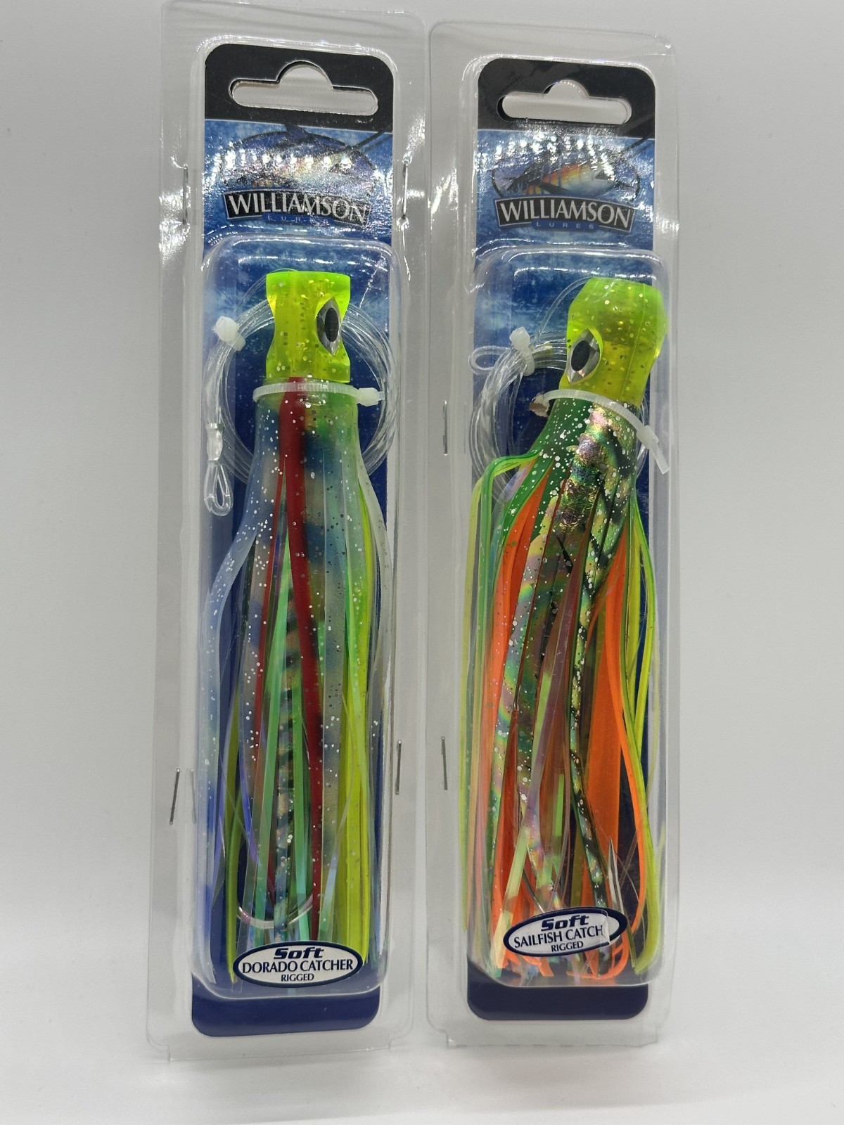 Williamson Dorado Sailfish Catcher Trolling rigged 5 Lumo / 5 Bleeding LOT OF 2