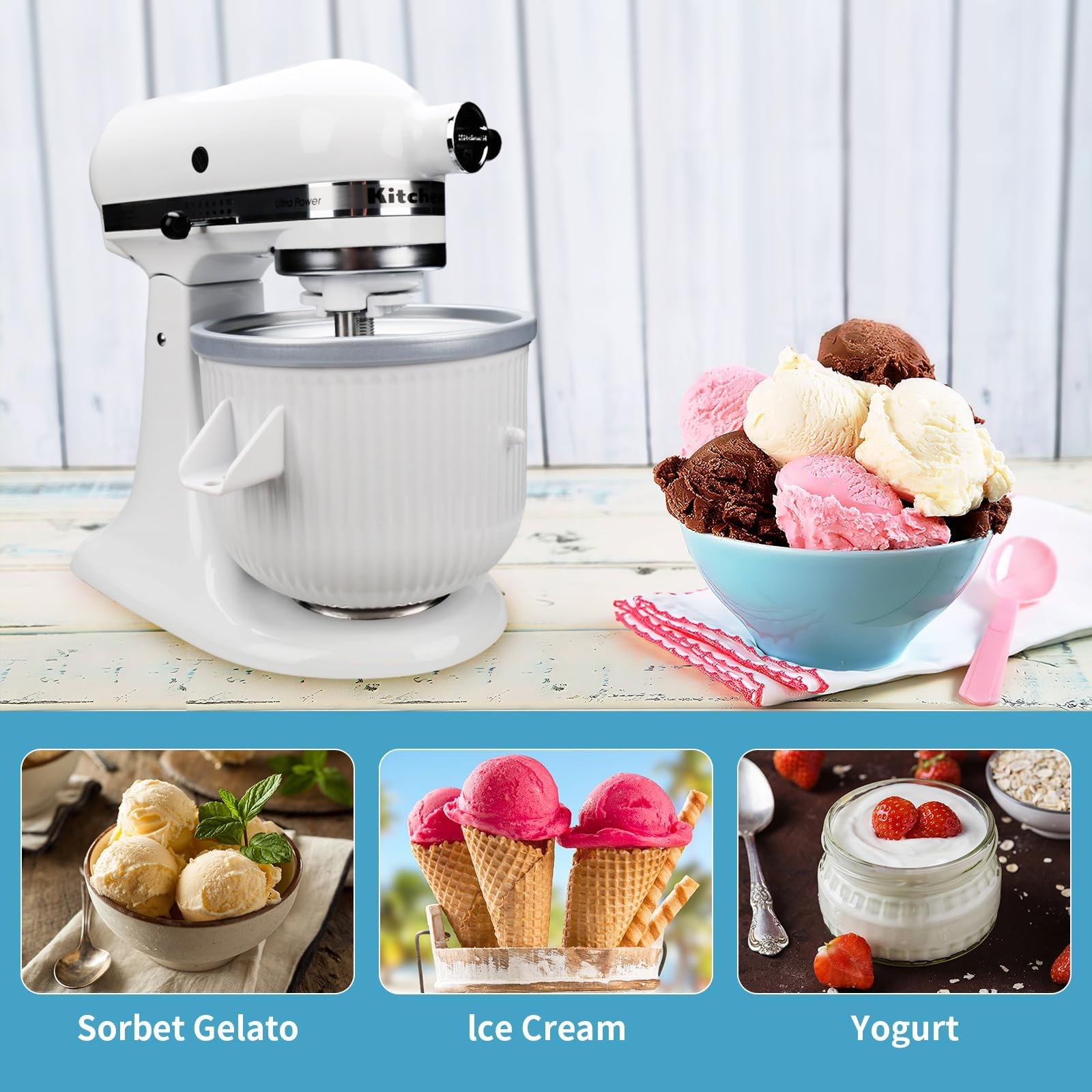 Ice Cream Maker Parts for KitchenAid, Drive 22-Pack, White