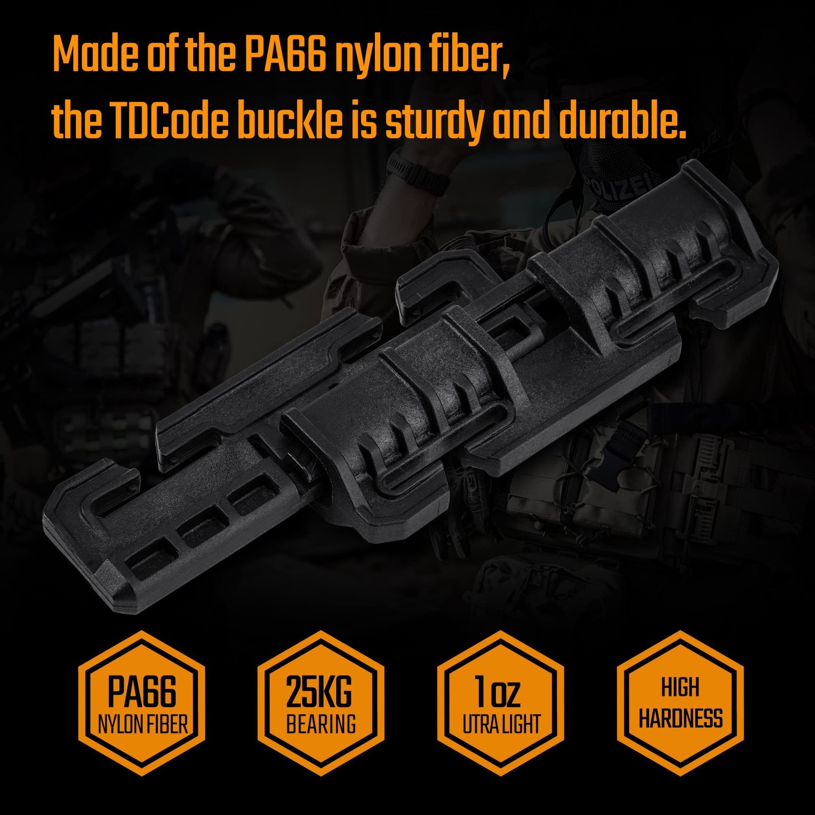 TACTICAL_GEEK TGCodeG6 Quick-Release Connect Buckles, No-Sew, Easy to Operate...