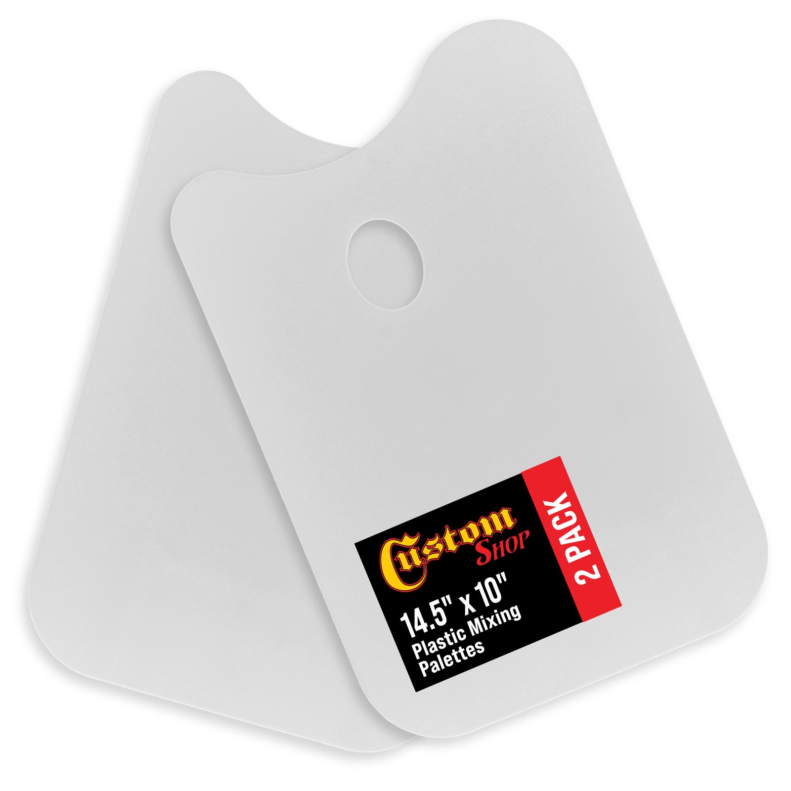 Custom Shop Plastic 14-1/2" x 10" Body Filler Mixing Board/Pallete (Pack of 2)