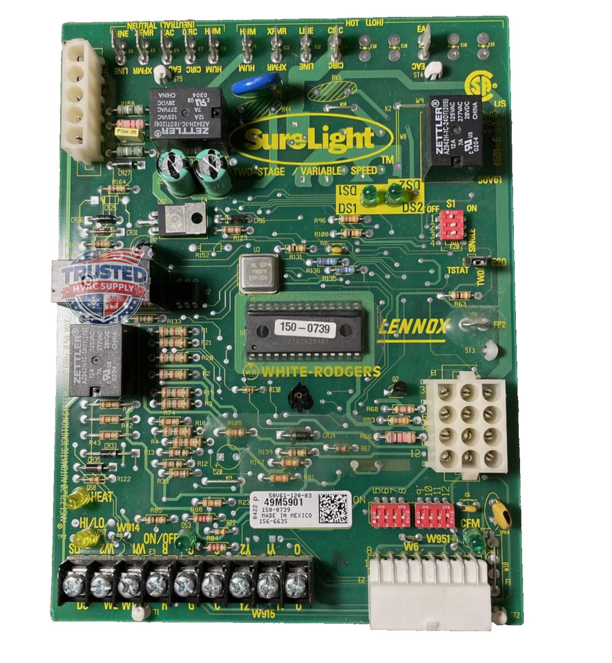 49M5901 GUARANTEED WORKING TESTED GOOD  Furnace Control Board 50V61-120-03