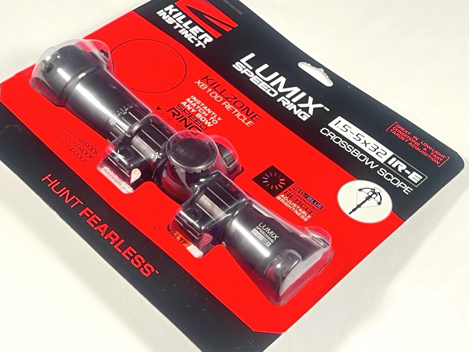 Killer Instinct Lumix Speed Ring 1.5-5x32 IR-E 30mm Crossbow Scope New