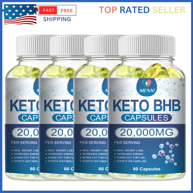 Keto Diet Pills 20,000mg Best Weight Loss Fat Burner Carb Blocker Diet ACV Pills