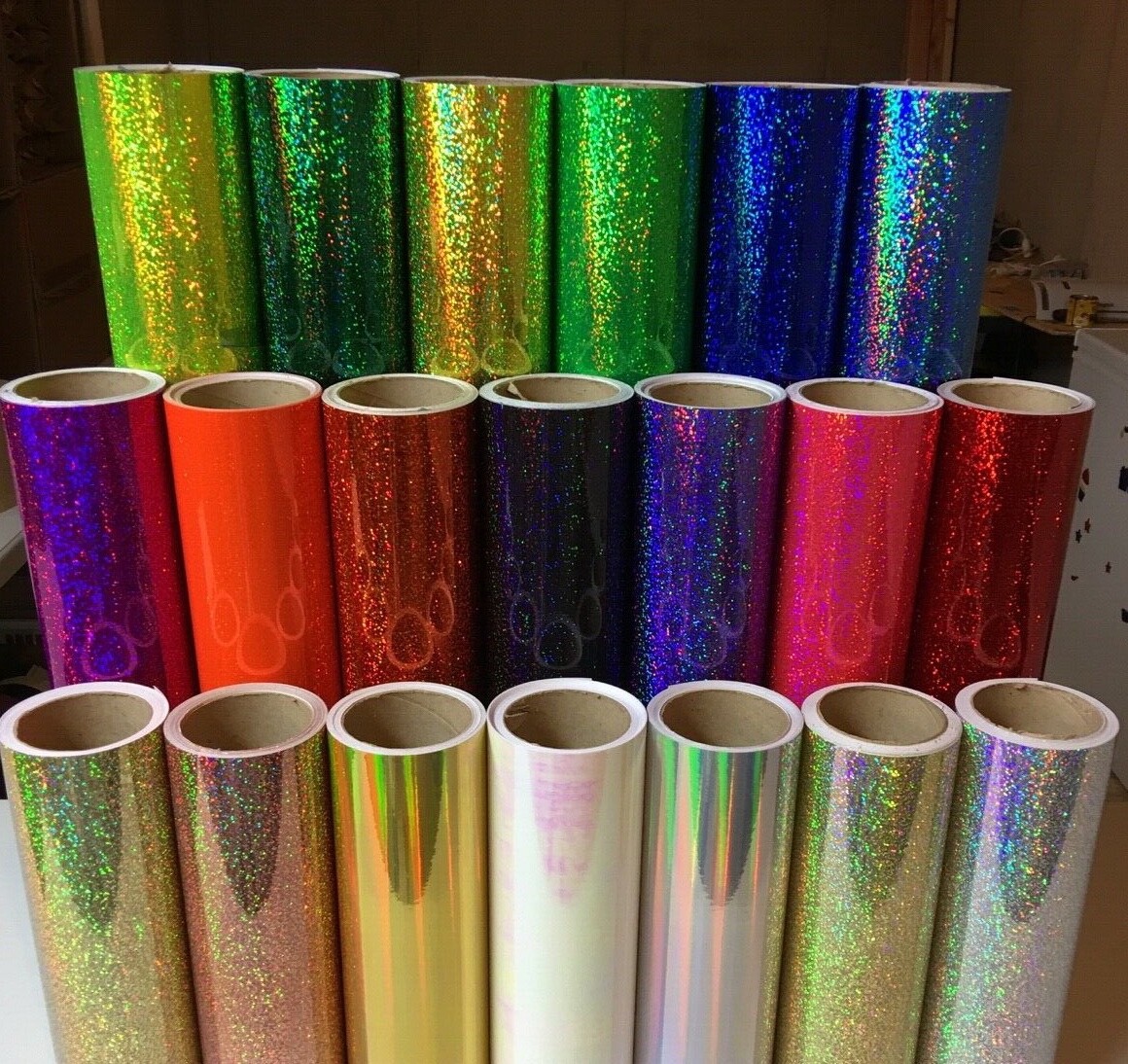 Sequins HOLOGRAPHIC Sign Vinyl 24 inch x 30 feet,  Fantasy Sparkle  Made in USA