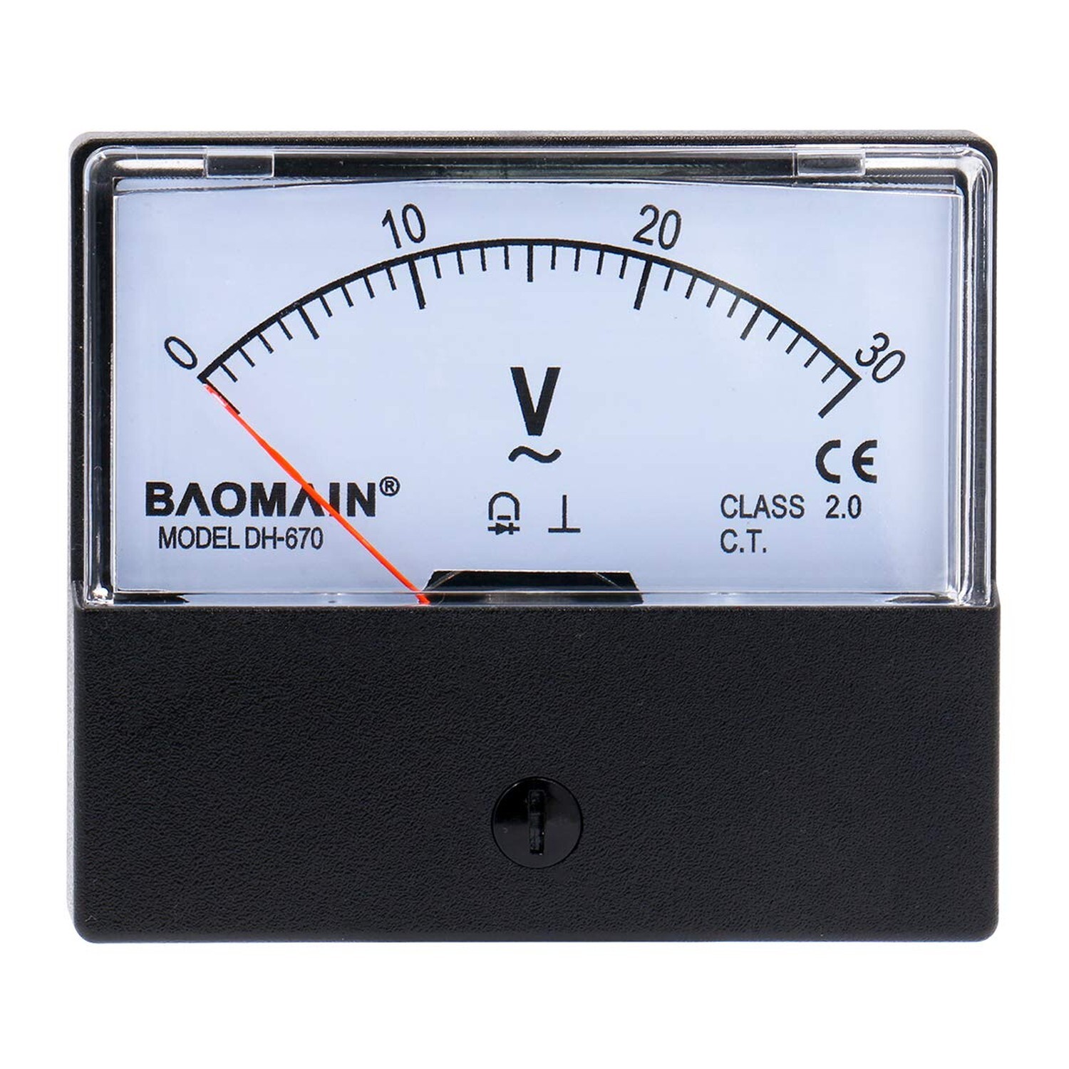 Baomain Voltmeter DH-670 AC 0-30V Rectangular Class 2.5 Analog Panel Volt Vol...