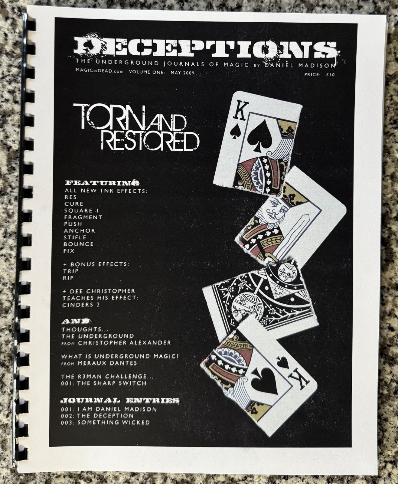 DECPTIONS TORN AND RESTORED BY DANIEL MADISON