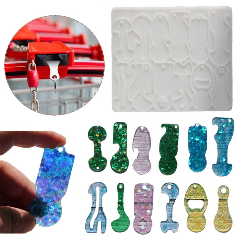 Long Time Use Washable Silicone Mould for Handcraft Trolley Tokens Keyrings
