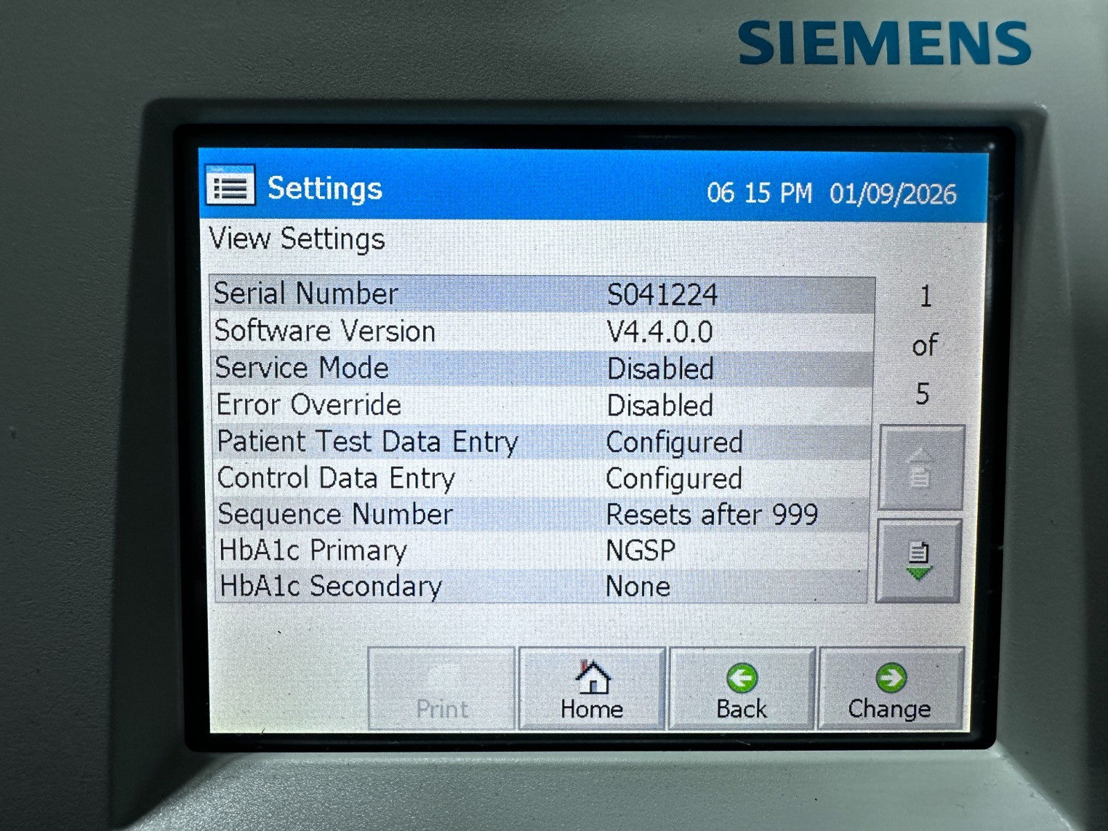 Siemens DCA Vantage Analyzer | HbA1c Testing | Tested & Powers On