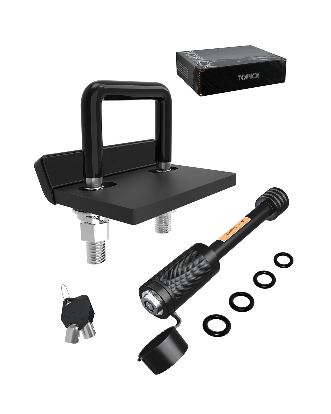 TOPICK Hitch Tightener & Trailer Hitch Pin Lock Set for 2" Hitches, Anti-Ratt...