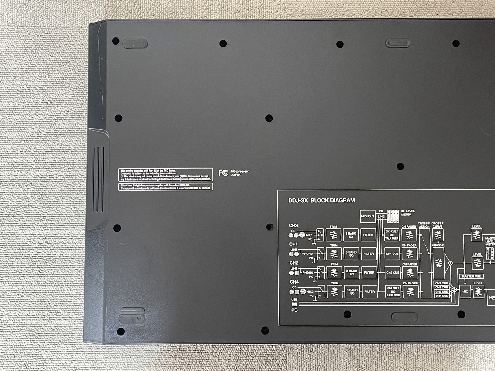 Pioneer DDJ-SX Serato DJ Controller Performance 4ch w/ AC Adapter Tested