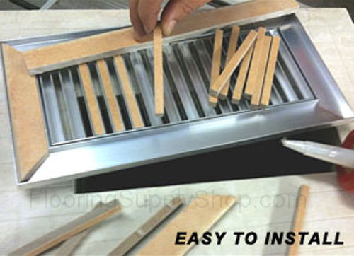 Chameleon Hard Surface Floor Vent Registers for Tile Hardwood &Laminate floors