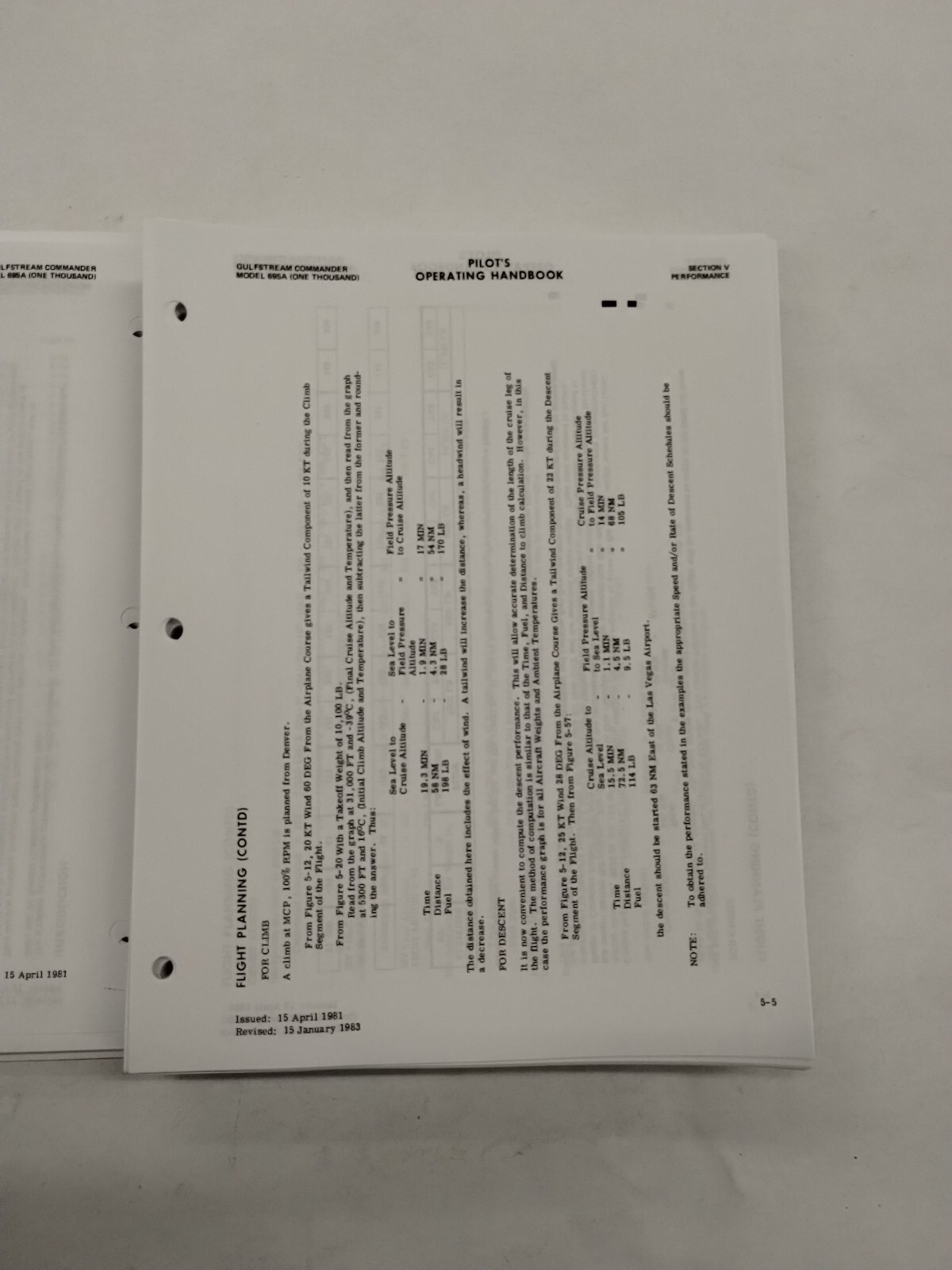 Aero Commander Jetprop Model 695A (1000) Pilots Operating Handbook & Supplements
