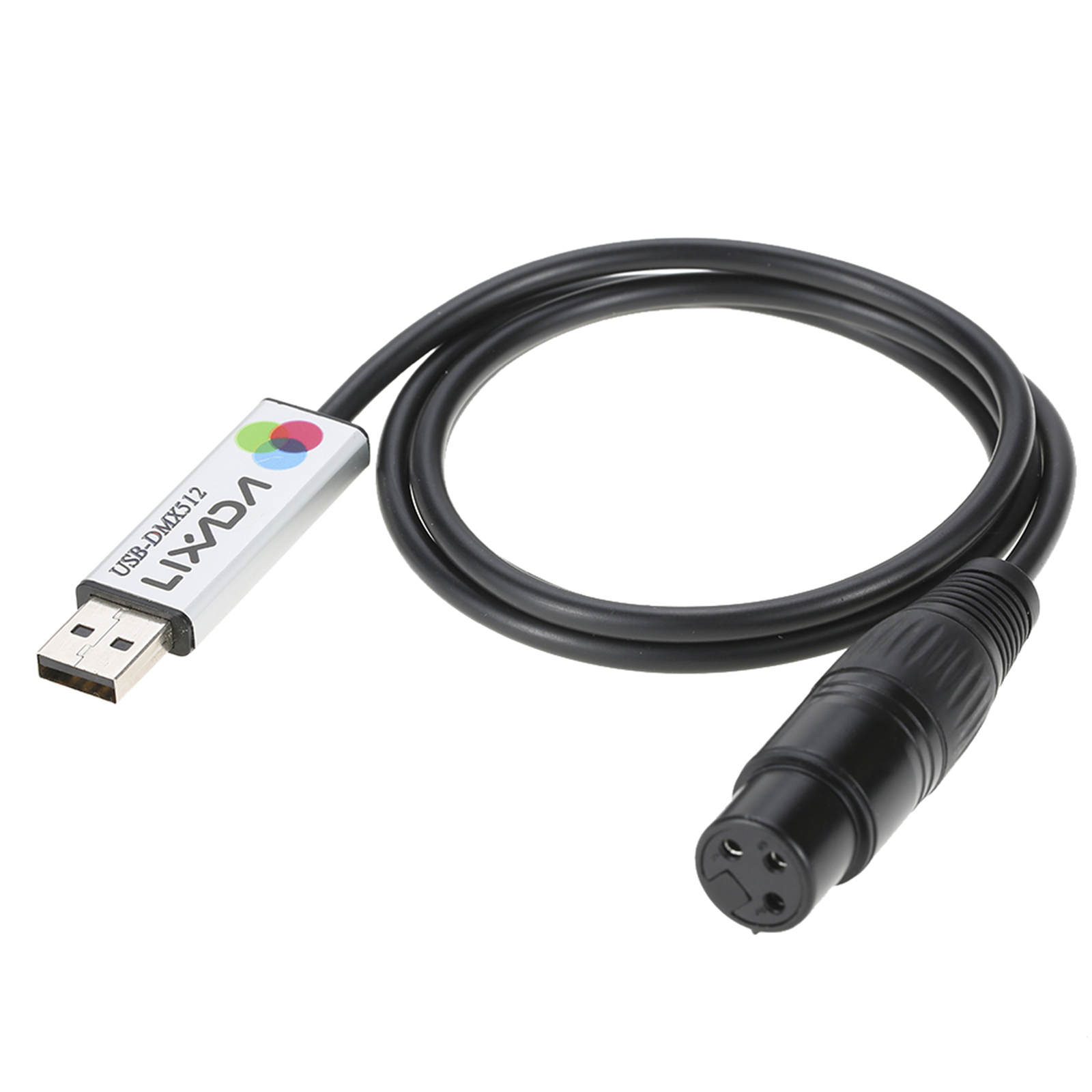 Lixada USB To DMX512 Interface Adapter DMX512 Stage Light PC Controller Cable