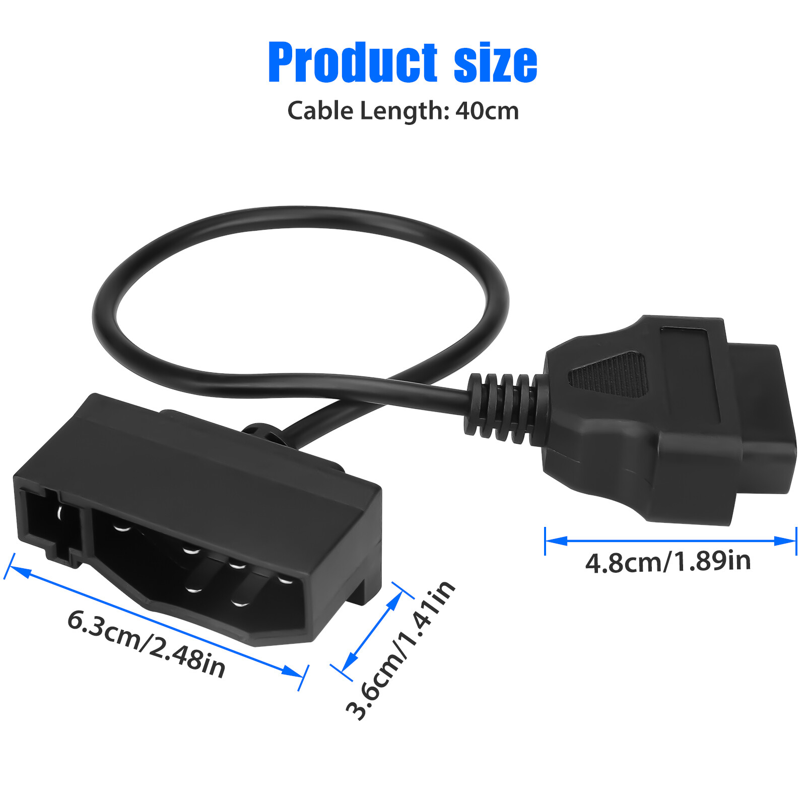 7Pin OBD1 to 16Pin OBD2 Cable Adapter Code Reader Scan Diagnostic Tool For Ford