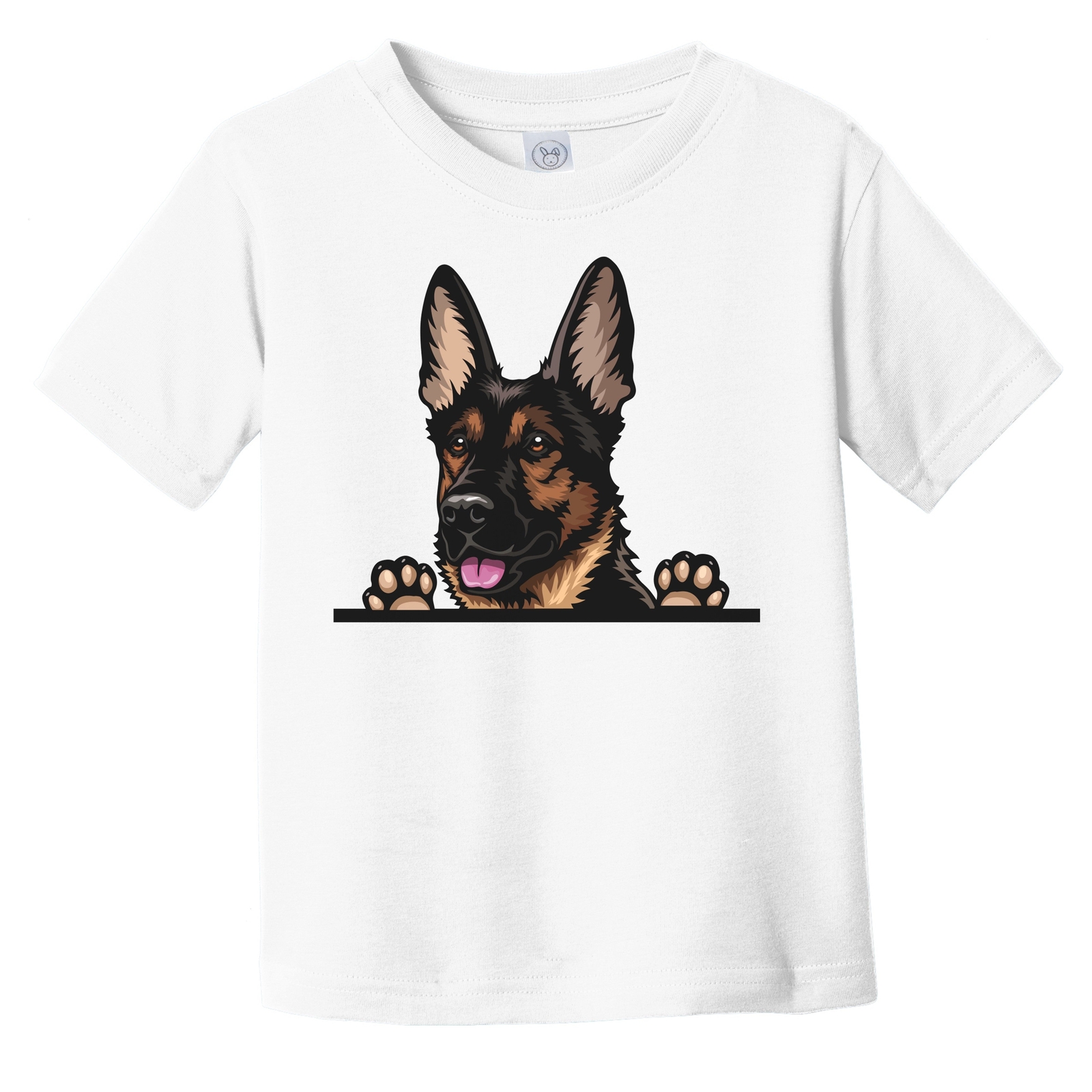 East European Shepherd Dog Breed Popping Up Cute Infant Toddler T-Shirt